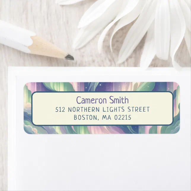 Celestial Kids Northern Lights Return Address  Label