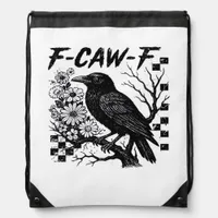 F-Caw-F Halloween Bird Drawstring Bag