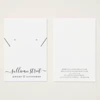 Simple Typography Earrings Necklace Display Card