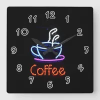 Coffee Square Wall Clock