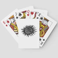 Medieval Sun Engraving - Whimsigoth Aesthetic - Wh Poker Cards