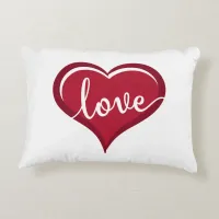 love in heart valentines accent pillow