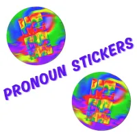 He She They Pronouns Rainbow Classic Round Sticker