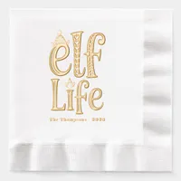 Fun "Elf Life" Christmas Holiday Party Foil Napkins