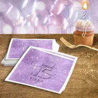 Glitter and Shine Quinceanera V1 Violet ID701 Napkins