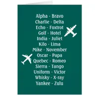 Trainee Pilot Phonetic Aviation Airplane Alphabet