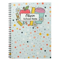 Colorful Dot Back to School Supplies  Notebook