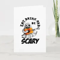 Eat Drink And Be Scared Minimal Clean Card