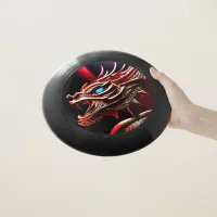 Fire breathing dragon red and gold scales Wham-O frisbee