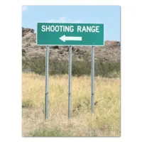 Turn Left to Shooting Range Tissue Paper