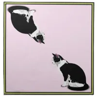 Black and White Tuxedo Cat Cloth Napkin