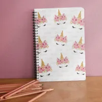 Personalized Unicorn Repeating Name Monogrammed  Notebook