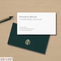 Modern Simple Luxury Accountant Business Card