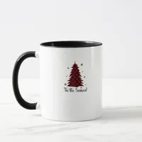 Tis The Season Red Plaid Christmas Tree Mug