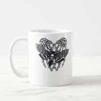 Deathshead Moth Classic - Skeleton Hand Heart Coffee Mug