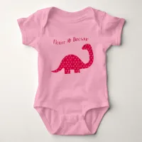 Flower Dinosaur Infant Baby Bodysuit