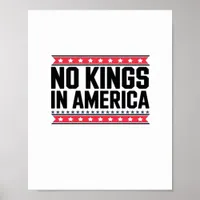 No Kings In America USA Minimal Clean Poster