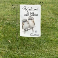 Cute Whimsical Bird Baby Mockingbirds Garden Flag