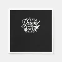 Eat Drink And Be Scary Halloween Design Napkins