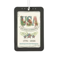 US 250 Years of Freedom Midnight Black Botanical  Air Freshener