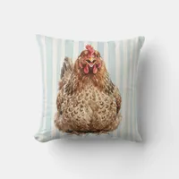 Watercolor Chicken Farm Pillow Cover