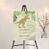 Watercolor Dinosaur Baby Shower Welcome Sign