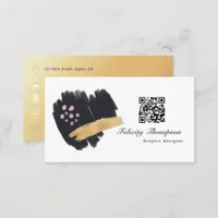 Trendy Brush Strokes Collage Business Card