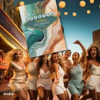 Bachelorette Bash |  Vegas Weekend Jade Agate  Invitation