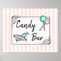 Candy Bar Wedding or Baby Shower  Sign Poster