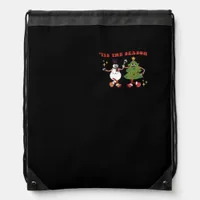 Tis The Season Christmas Tree Pals Classic Trendy  Drawstring Bag