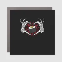 Skeleton Hand Heart Lazy - Halloween Costume Sushi Car Magnet