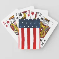 Rustic Bold Watercolor Americana Style USA Flag Poker Cards