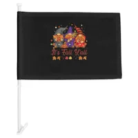 It’s Fall Y’all Halloween Gnomes Pumpkin Autumn Fa Car Flag