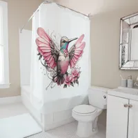 Colorful Hummingbirds Shower Curtain Sets