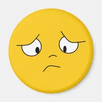 Orange Sad Face Face Magnet