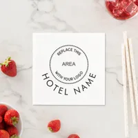 Custom Logo Hotel Name Any Color Text Napkins