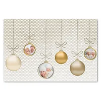 Christmas Ornaments Photo Template Gold ID251 Tissue Paper