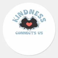 Kindness Connects Us Classic Style Classic Round Sticker