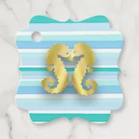Seahorses Kissing Wedding Thank You Favor Tags
