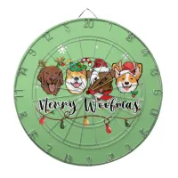 Merry Woofmas Typography Dartboard