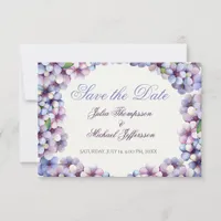 Romantic and Poetic Pastel Lilac Watercolor Save The Date