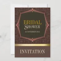 Damask Chocolate Bridal Shower Invitation