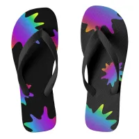 Splash of neon color flip flops