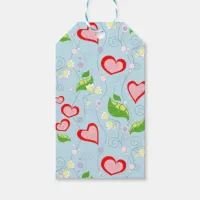 Fun Colorful Hearts and Flowers Gift Tags