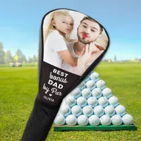 Best BONUS DAD By Par Custom Photo Father's Day Golf Head Cover