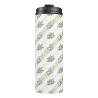 Vintage Rose Pattern - Thermal Tumbler