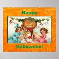 Happy Halloween Vintage Poster