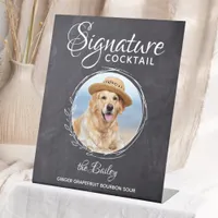 Pet Wedding Dog Bar Cocktail Signature Drinks Pedestal Sign
