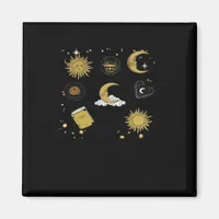 Whimsigoth Sun Moon Witchy Classic Magnet