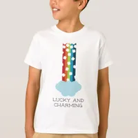 Lucky & Charming Rainbow 4-Leaf Clover Minimalist T-Shirt